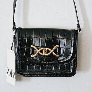 ZARA Animal Print Crossbody Purse